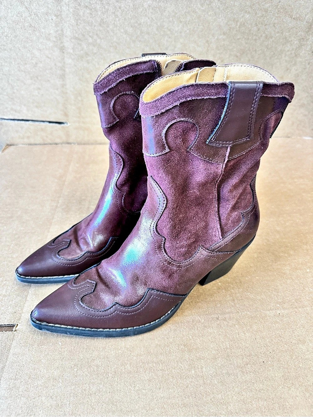 Crown Vintage Izzie Western Bootie Brown US 8M/39 - Picture 3 of 12